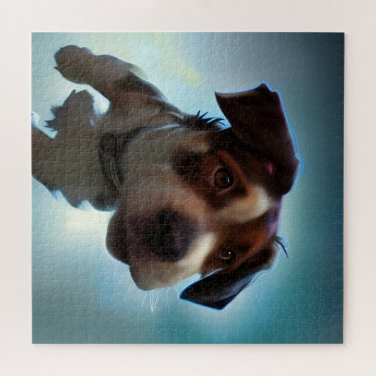 Welpe im Weltraum Puzzle (Horizontal)