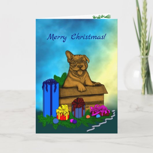 Welpe in A Box , frohe Weihnachten (Vorderseite)
