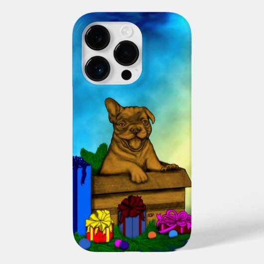 Welpe in A Box , frohe Weihnachten Case-Mate iPhone Hülle (Rückseite)