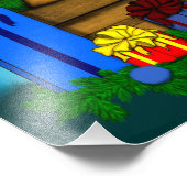 Welpe in A Box , frohe Weihnachten Fotodruck (Ecke)