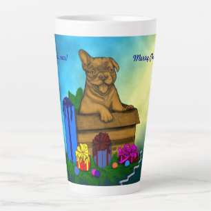 Welpe in A Box , frohe Weihnachten Milchtasse
