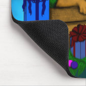 Welpe in A Box , frohe Weihnachten Mousepad (Ecke)