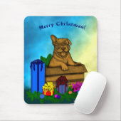 Welpe in A Box , frohe Weihnachten Mousepad (Mit Mouse)