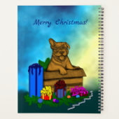 Welpe in A Box , frohe Weihnachten Planer (Rückseite)