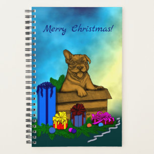 Welpe in A Box , frohe Weihnachten Planer