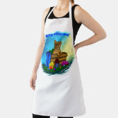 Welpe in A Box , frohe Weihnachten Schürze (InSitu)