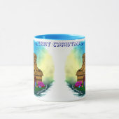 Welpe in A Box , frohe Weihnachten Tasse (Zentrum)