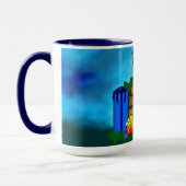 Welpe in A Box , frohe Weihnachten Tasse (Links)