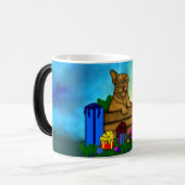 Welpe in A Box , frohe Weihnachten Verwandlungstasse (Vorderseite Links)