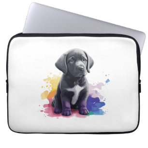 Welpe in Aquarellfarben Laptopschutzhülle
