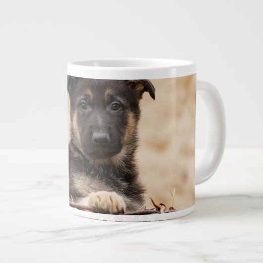 Welpe in Basket Jumbo-Tasse (Vorderseite Rechts)