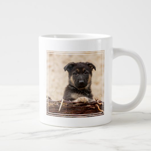 Welpe in Basket Jumbo-Tasse (Rechts)