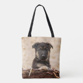 Welpe in Basket Tasche (Rückseite)