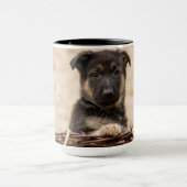 Welpe in Basket Tasse (Zentrum)