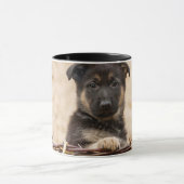 Welpe in Basket Tasse (Zentrum)
