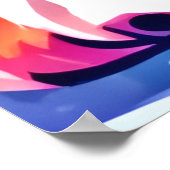 Welpe in Blue Coat Design Poster (Ecke)