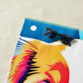 Welpe in Blue Coat Design Strandtuch (Beispiel)