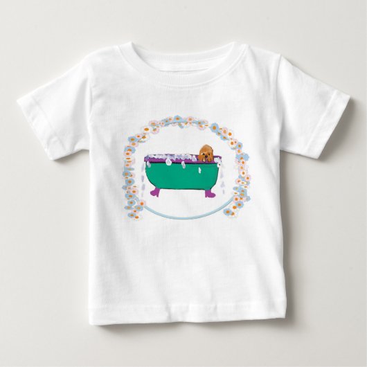 Welpe in der Tube Baby T-shirt (Vorderseite)