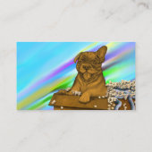 Welpe in einer Box Visitenkarte (Rückseite)