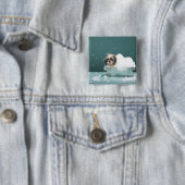 Welpe in Schaumbad Button (Beispiel)