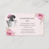 Welpe in Tub Pet Groomer Visitenkarte (Vorderseite)