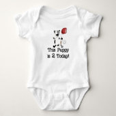 Welpe ist Geburtstag 2 Baby Strampler (Vorderseite)