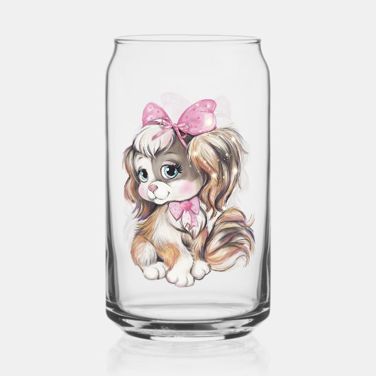 Welpe kann Glas (Vorderseite)