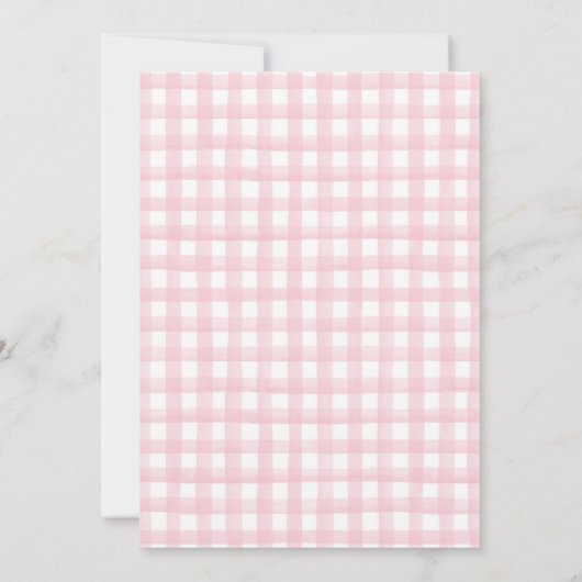 Welpe karierte Geburtstagseinladung Einladung (Rückseite)