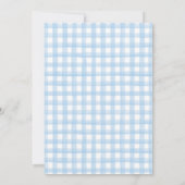 Welpe karierten Geburtstag Einladung (Rückseite)