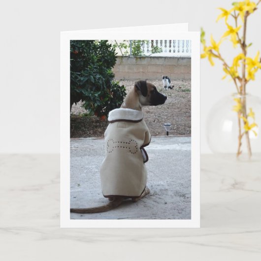 Welpe Karte (Gelbe Blume)