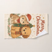 Welpe & Kitten Weihnachtsmann Handtuch (Handtuch)
