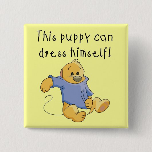 Welpe kleiden oben T-Shirts und Geschenke Button (Vorderseite)