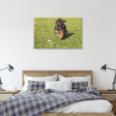 Welpe läuft leinwanddruck (Insitu (Schlafzimmer))
