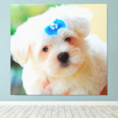 Welpe Leinwanddruck (Insitu (Holzboden))