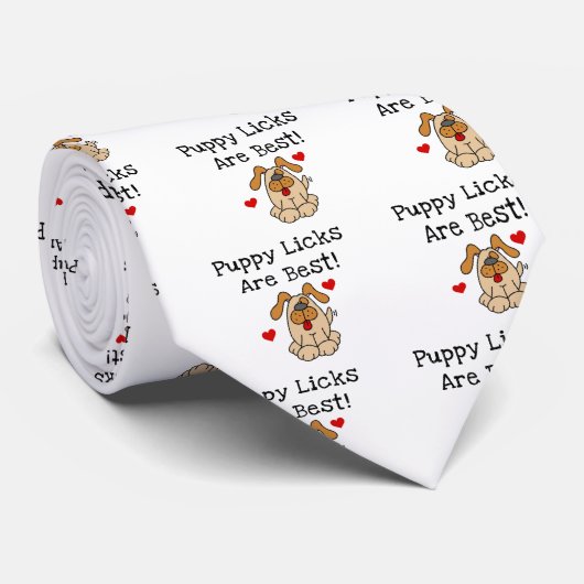Welpe Licks sind beste T-Shirts und Geschenke Krawatte (Gerollt)
