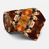 Welpe Liebe Armani Satin Foulard Krawatte (Gerollt)