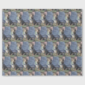 Welpe Liebe Beagle und Vater Digitale Kunst Geschenkpapier (Flach)