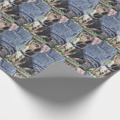 Welpe Liebe Beagle und Vater Digitale Kunst Geschenkpapier (Ecke)