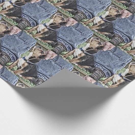 Welpe Liebe Beagle und Vater Digitale Kunst Geschenkpapier (Ecke)