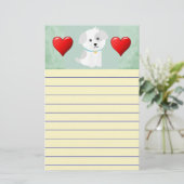 Welpe Liebe Briefpapier (Stehend Vorderseite)