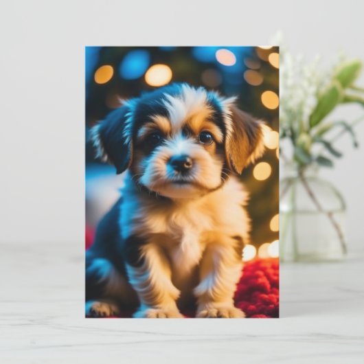Welpe Liebe Dankeskarte (Stehend Vorderseite)