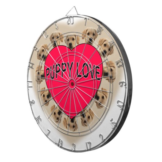 Welpe Liebe Dartscheibe (Vorderseite rechts)