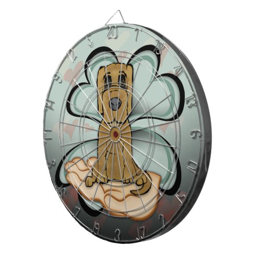 Welpe Liebe Dartscheibe (Vorderseite rechts)