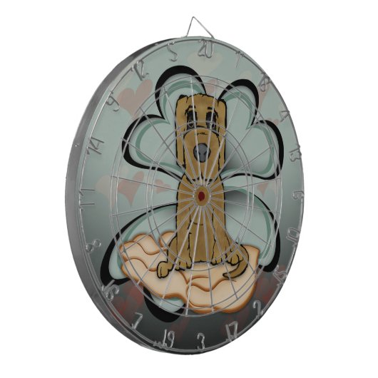 Welpe Liebe Dartscheibe (Vorderseite Links)