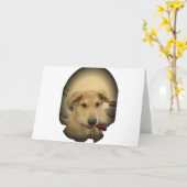 Welpe Liebe: Der beste Freund des Menschen Karte (Gelbe Blume)