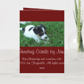 Welpe Liebe Feiertagskarte (Rückseite)