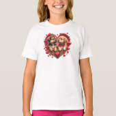 Welpe Liebe für Valentine T-Shirt (Vorderseite)