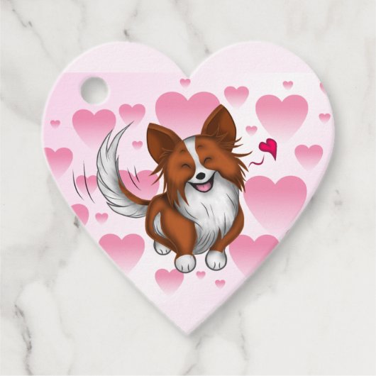 Welpe Liebe Geschenkanhänger (Vorderseite)