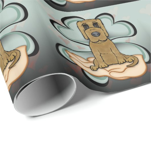 Welpe Liebe Geschenkpapier (Rolleneckpunkt)