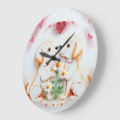 Welpe Liebe Große Wanduhr (Winkel)